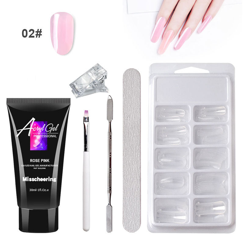 Painless Extension Gel Nail Art Without Paper Holder Quick Model Painless Crystal Gel Set - NOMAN STORE LLC