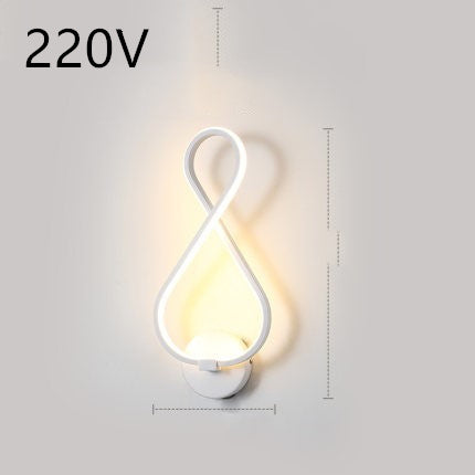 led wall lamp nordic minimalist bedroom bedside lamp - NOMAN STORE LLC