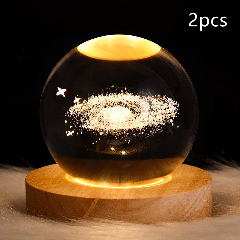 LED Night Light Galaxy Crystal Ball Table Lamp 3D Planet Moon Lamp Bedroom Home Decor For Kids Party Children Birthday Gifts 914e6558-97ed-42ba-b1bf-da8ddce6c890