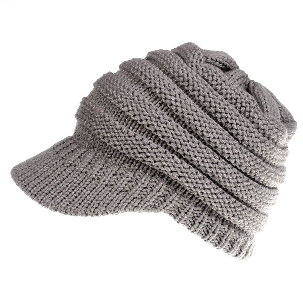 Women Ponytail Beanies Autumn Winter Hats Female Soft Knitting Caps Warm Ladies Skullies - NOMAN STORE LLC