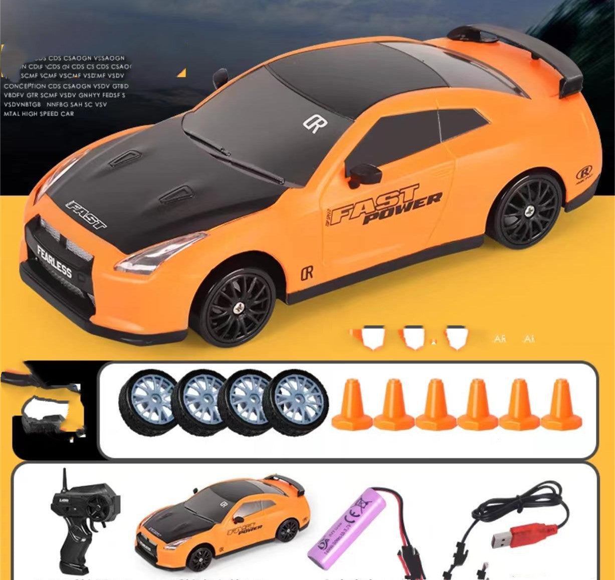 Car 4WD RC Drift Car Toy Remote Control GTR Model AE86 Vehicle Car RC Racing Car Toy For Children Christmas Gifts - NOMAN STORE LLC