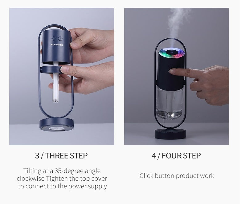 Magic Shadow USB Air Humidifier For Home With Projection Night Lights Ultrasonic Car Mist Maker Mini Office Air Purifier - NOMAN STORE LLC