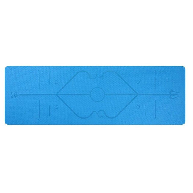 Non Slip TPE Yoga Mat Position Line Beginner - NOMAN STORE LLC