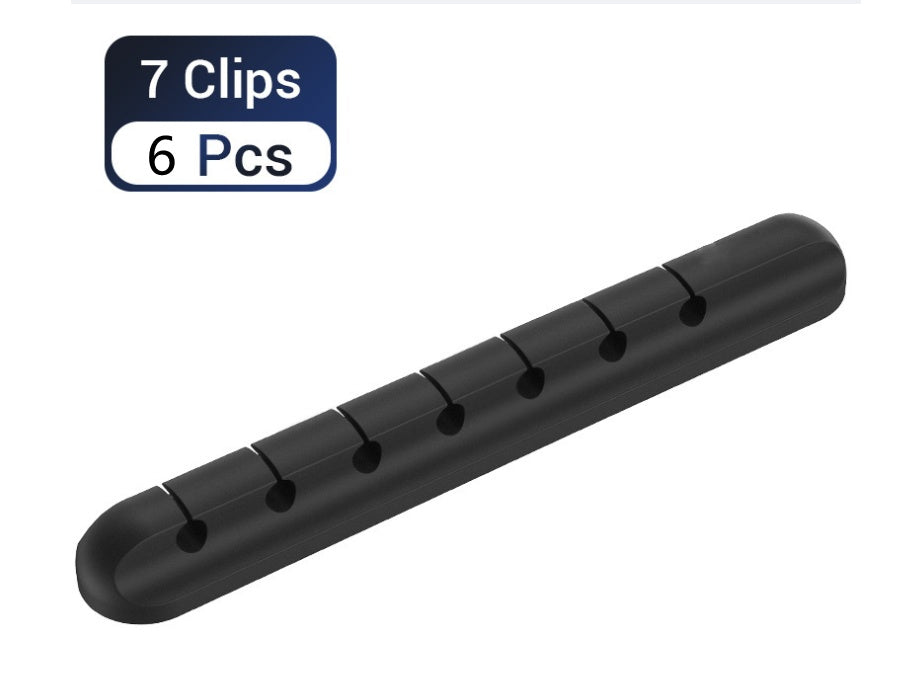 Silicone USB Cable Winder Desktop Cable Organizer Management Multipurpose Clips Cables Protector For Wired Headphones - NOMAN STORE LLC