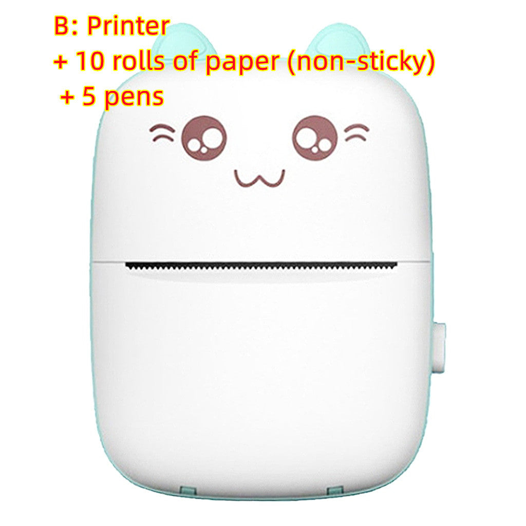 Mini Printer Portable Mini Bluetooth WiFi New Wrong Printer Mobile Phone Photo Title Note Hot Print Pocket Student Error Label Printer - NOMAN STORE LLC
