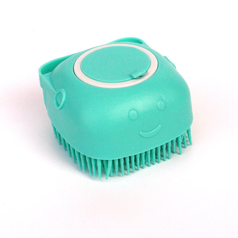 Silicone Dog Bath Massage Gloves Brush Pet Cat Bathroom Cleaning Tool Comb Brush For Dog Can Pour Shampoo Dog Grooming Supplies - NOMAN STORE LLC