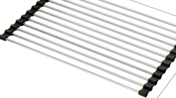 Folding Kitchen Drain Sink Rack Stainless Steel - NOMAN STORE LLC