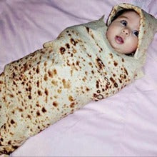Super Soft Warm Flannel Burrito Blankets 280Gsm Round Shape Airplane Travel Throw Coral Fleece Tortilla Nap Wrap Blankets - NOMAN STORE LLC