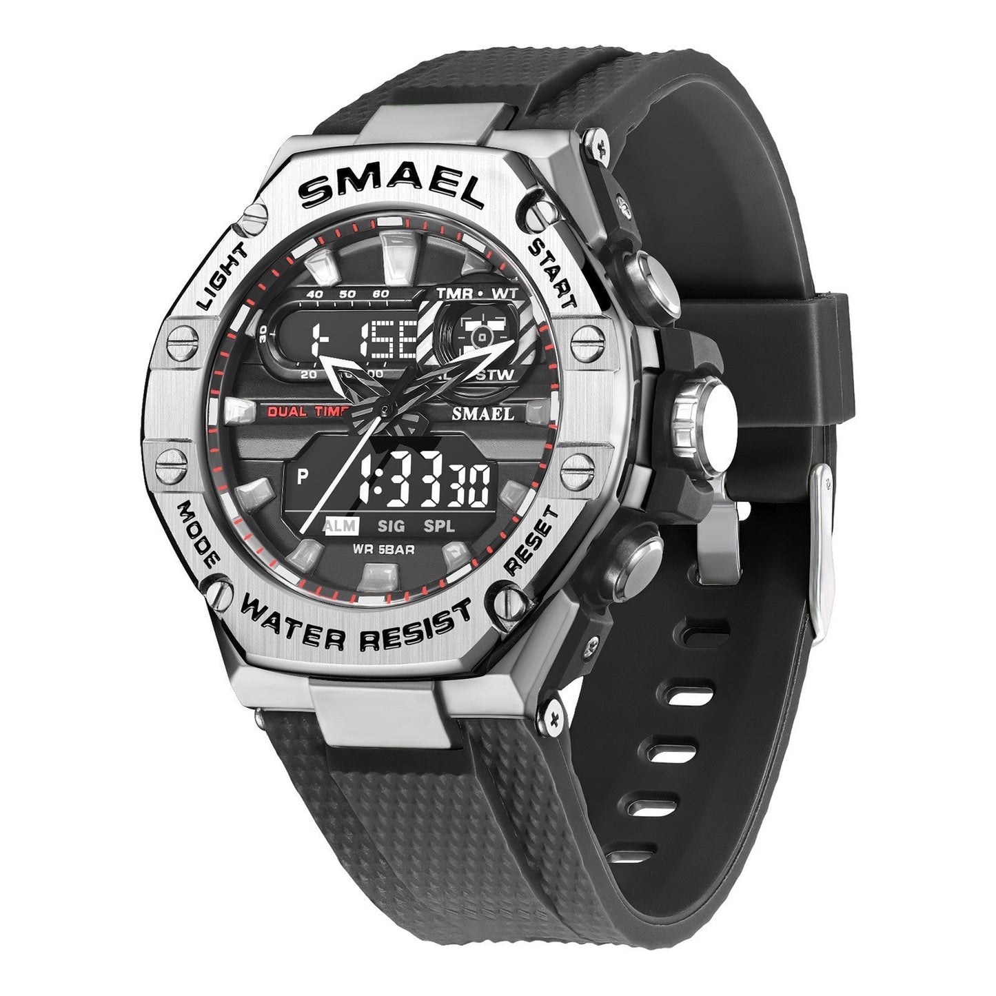 Digital Alloy Electronic Watch Men - NOMAN STORE LLC