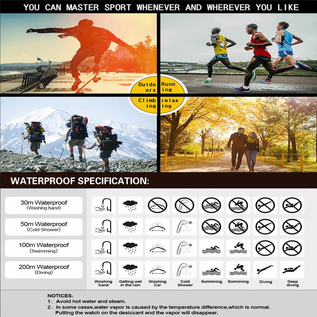 Waterproof Digital Sports Watch Military Tactical LED Backlight Wristwatch Men - NOMAN STORE LLC