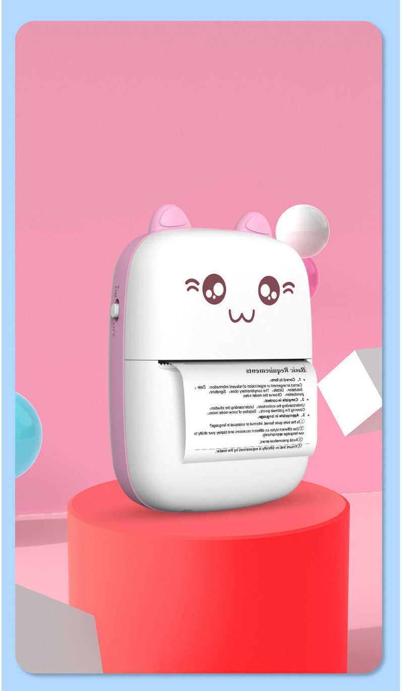Mini Printer Portable Mini Bluetooth WiFi New Wrong Printer Mobile Phone Photo Title Note Hot Print Pocket Student Error Label Printer - NOMAN STORE LLC