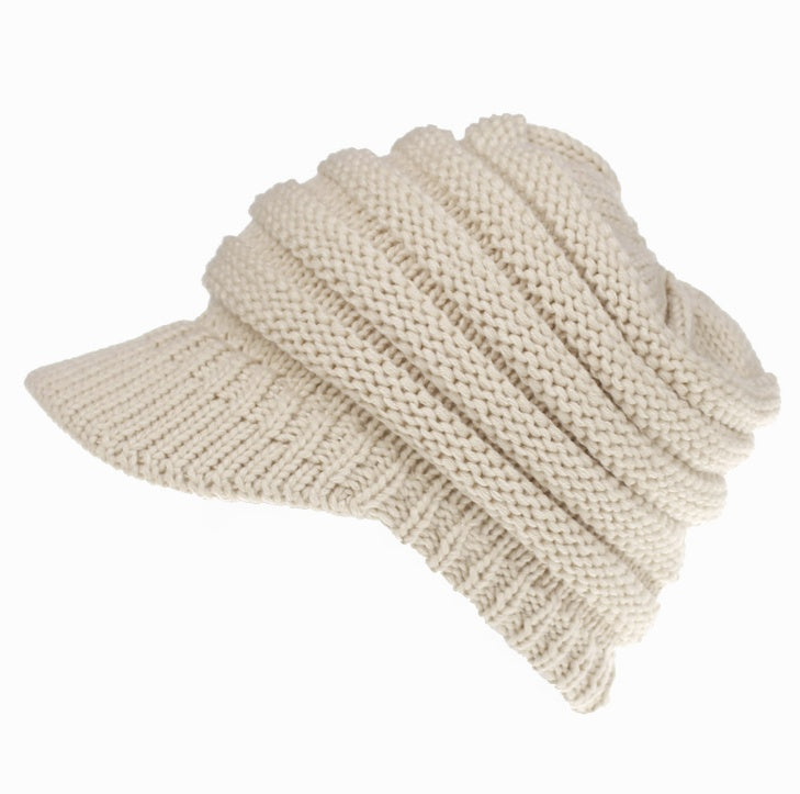 Women Ponytail Beanies Autumn Winter Hats Female Soft Knitting Caps Warm Ladies Skullies - NOMAN STORE LLC
