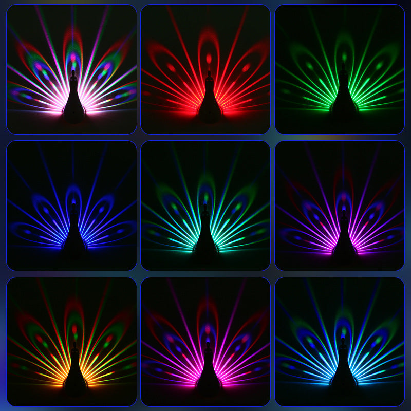 Peacocks Wall Lamp Colorful Ambient Lighting Modern Creative Atmosphere 3D Body Animal Lighting Lustre For Bedroom - NOMAN STORE LLC