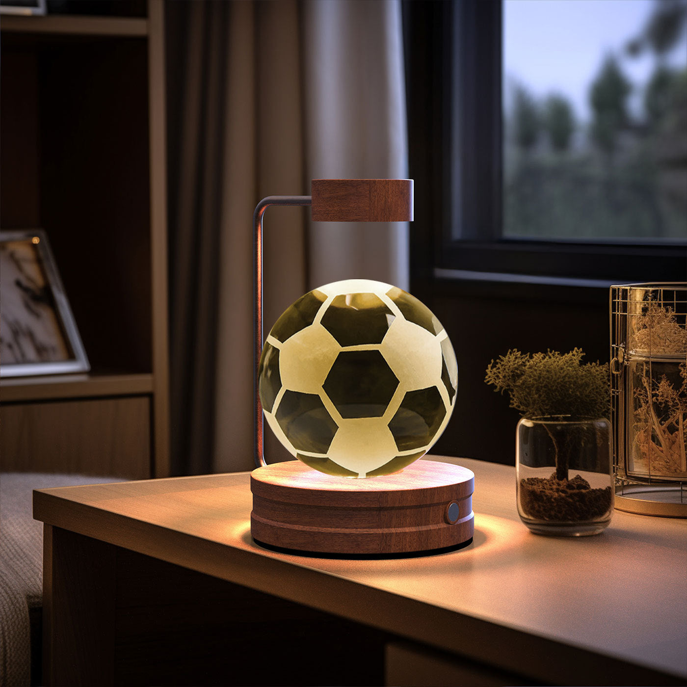 Crystal Ball Cosmic Dinosaur Indoor Night Light USB Power Warm Bedside Light Birthday Gift Night Lamp - NOMAN STORE LLC