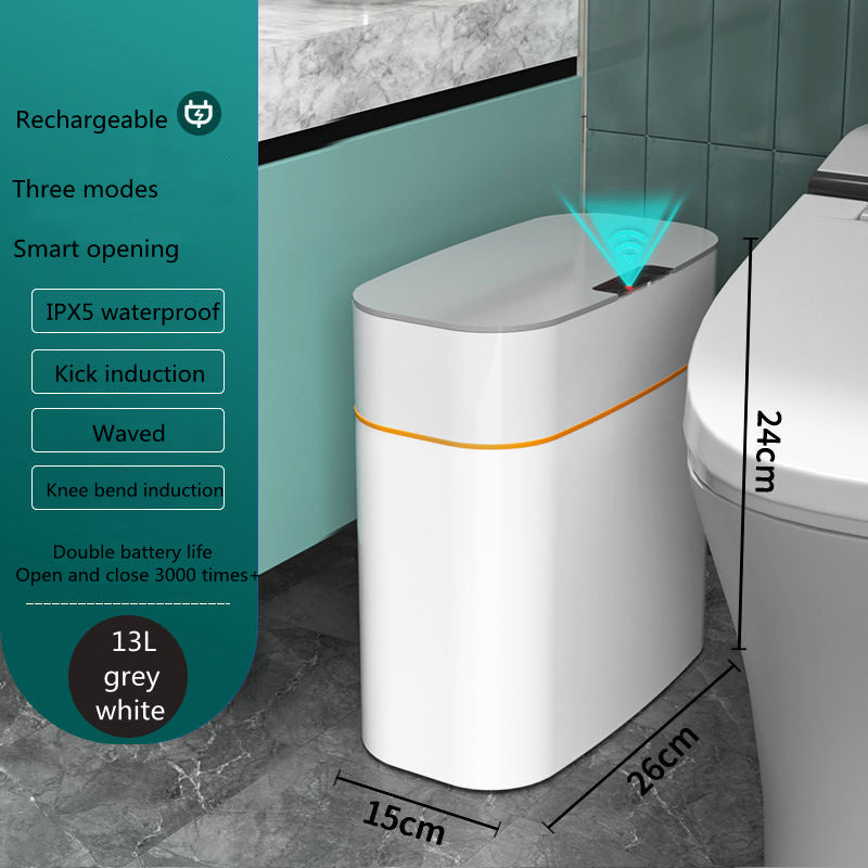 Smart Trash Can With Lid For Bedroom And Living Room Kitchen Storage Box Trash Can Induction Small Car Box Automatic Smart Dustbin Smart Trash Bin - NOMAN STORE LLC