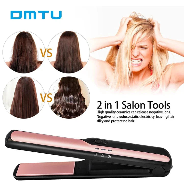 Compact Size Flat Iron Rechargeable Cordless Hair Straightener Wireless - NOMAN STORE LLC