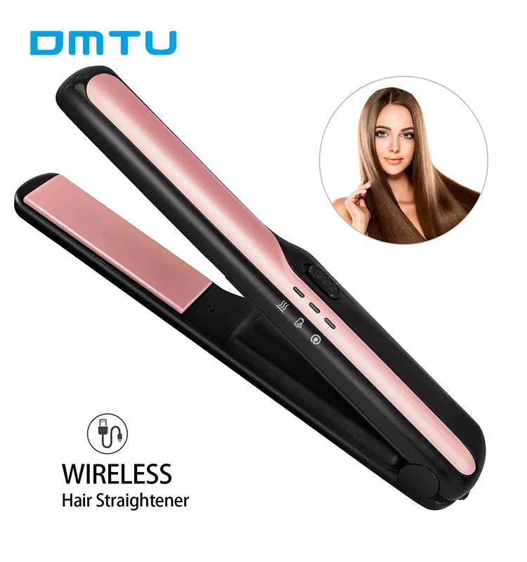 Compact Size Flat Iron Rechargeable Cordless Hair Straightener Wireless - NOMAN STORE LLC