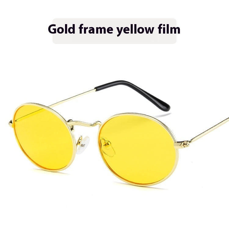 Sun Protection Trend Retro Oval Sun Glasses - NOMAN STORE LLC