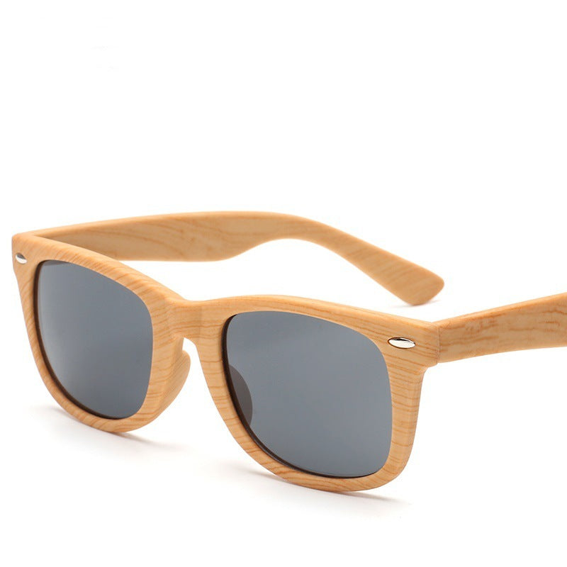 Retro Rice Nail Plastic Wood Grain Sun Glasses - NOMAN STORE LLC