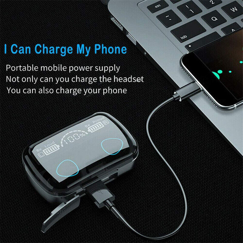 Wireless 5.1 Waterproof Bluetooth Sports Waterproof Earphones - NOMAN STORE LLC
