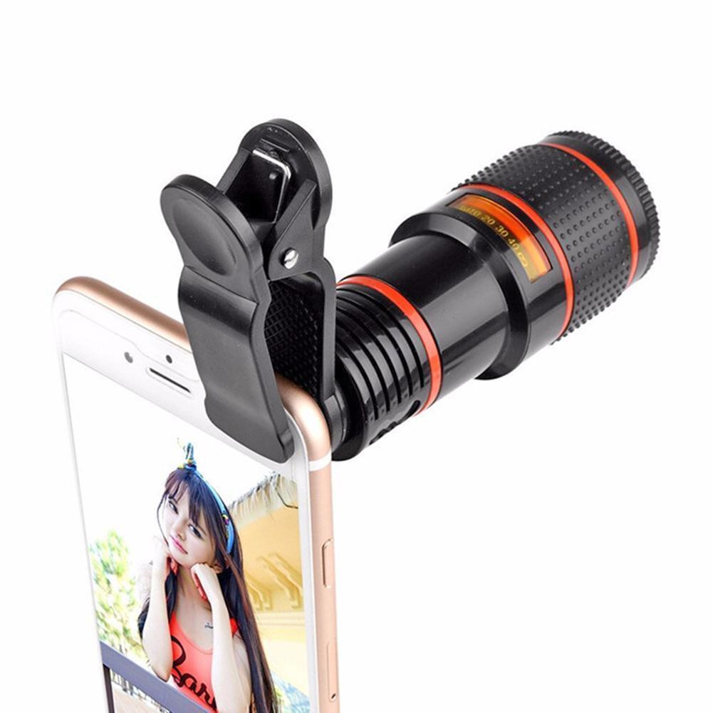 HD 8X Clip On Optical Zoom Telescope Camera Lens For Universal Mobile Cell Phone - NOMAN STORE LLC