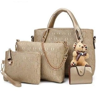 new Korean fashion handbags embossed four piece ladies bag shoulder diagonal handbag - NOMAN STORE LLC