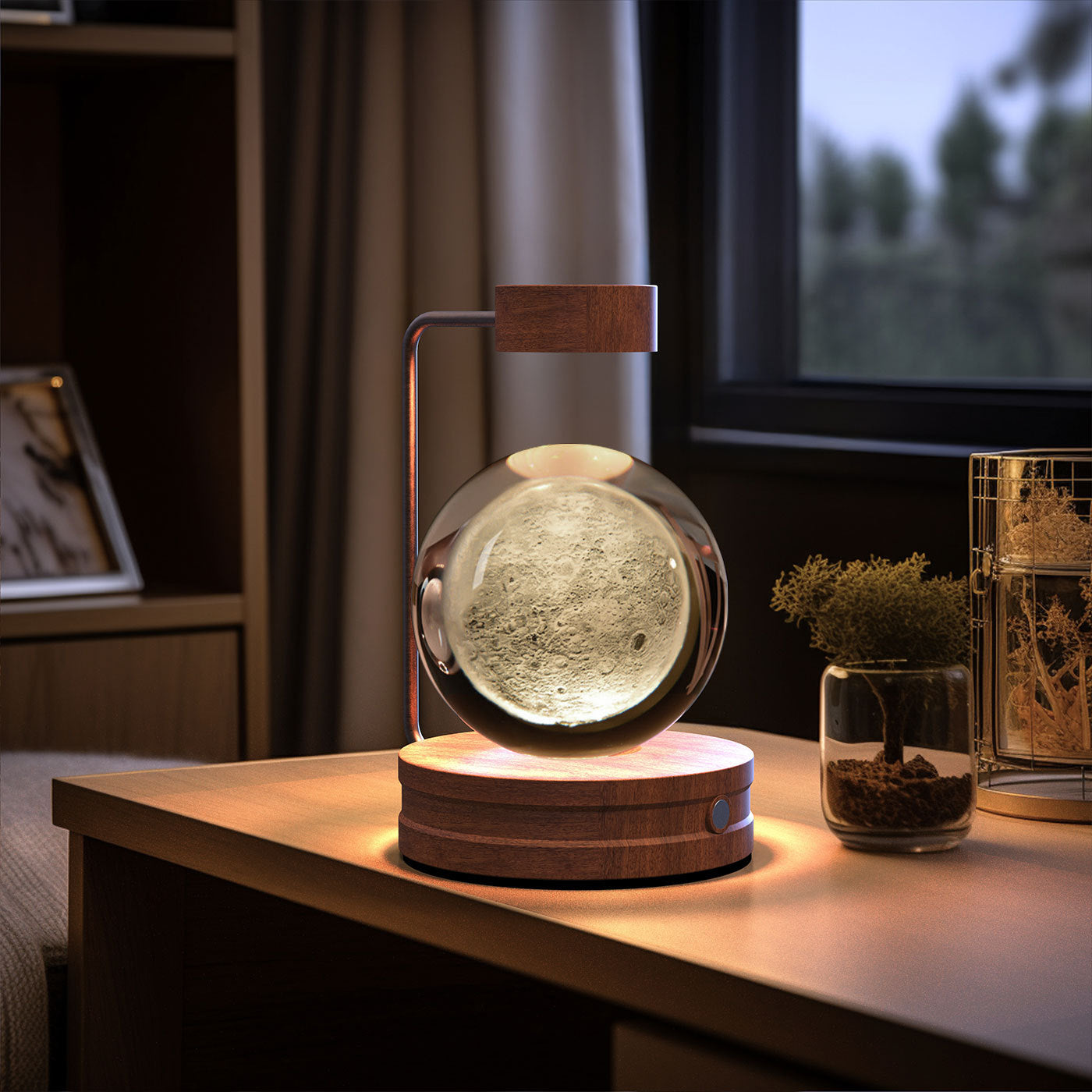 Crystal Ball Cosmic Dinosaur Indoor Night Light USB Power Warm Bedside Light Birthday Gift Night Lamp - NOMAN STORE LLC