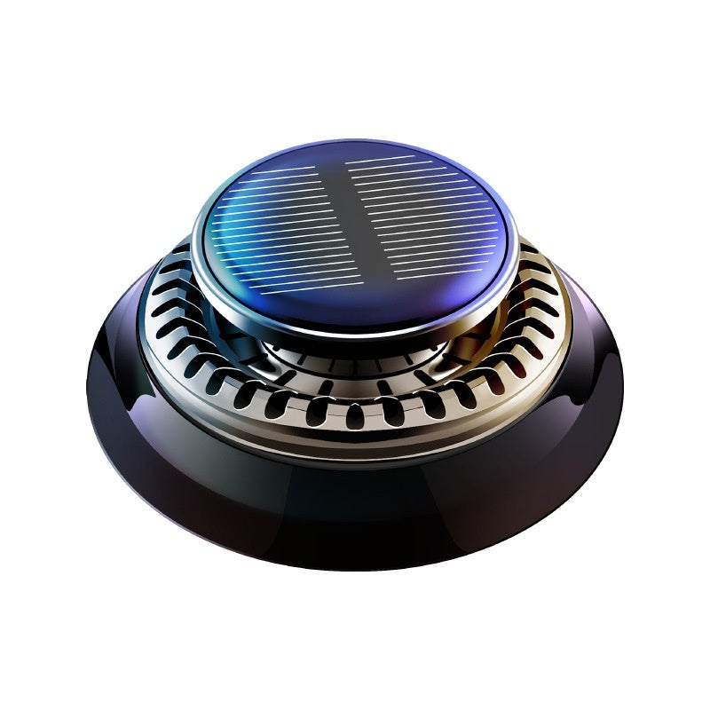 Portable Kinetic Car Air Freshener Solar Powered Double Ring Rotating Air Cleaner Perfume Fragrance Diffuser - NOMAN STORE LLC