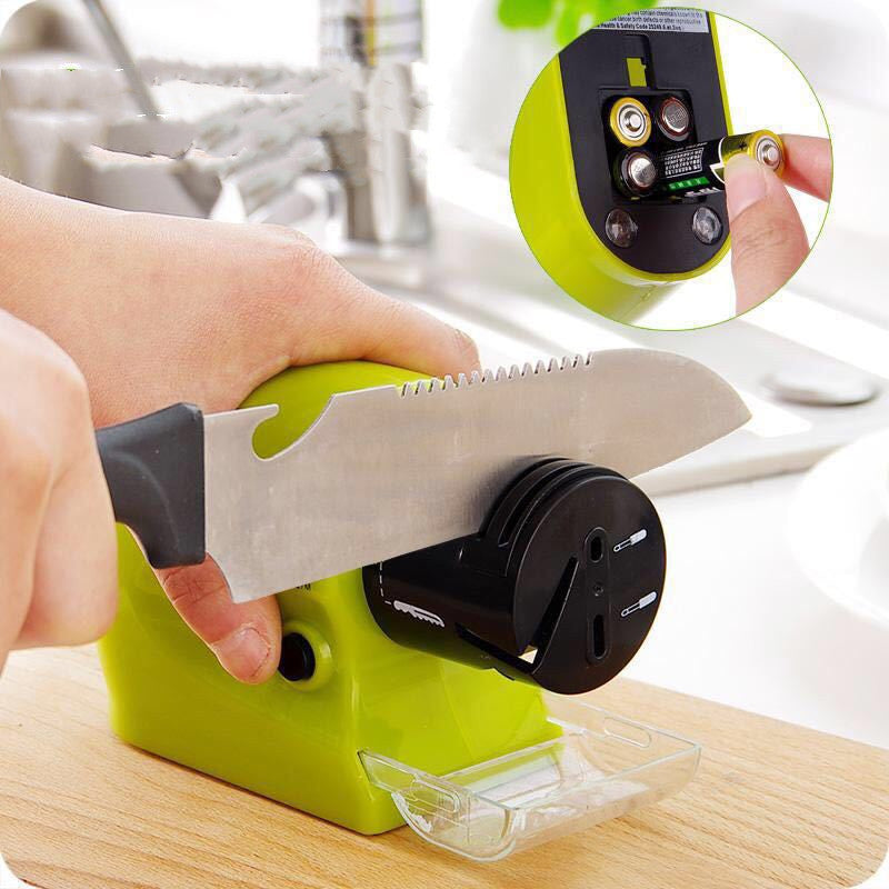 Electric Sharpener Kitchen Fruit Knife Scissors Quick - NOMAN STORE LLC