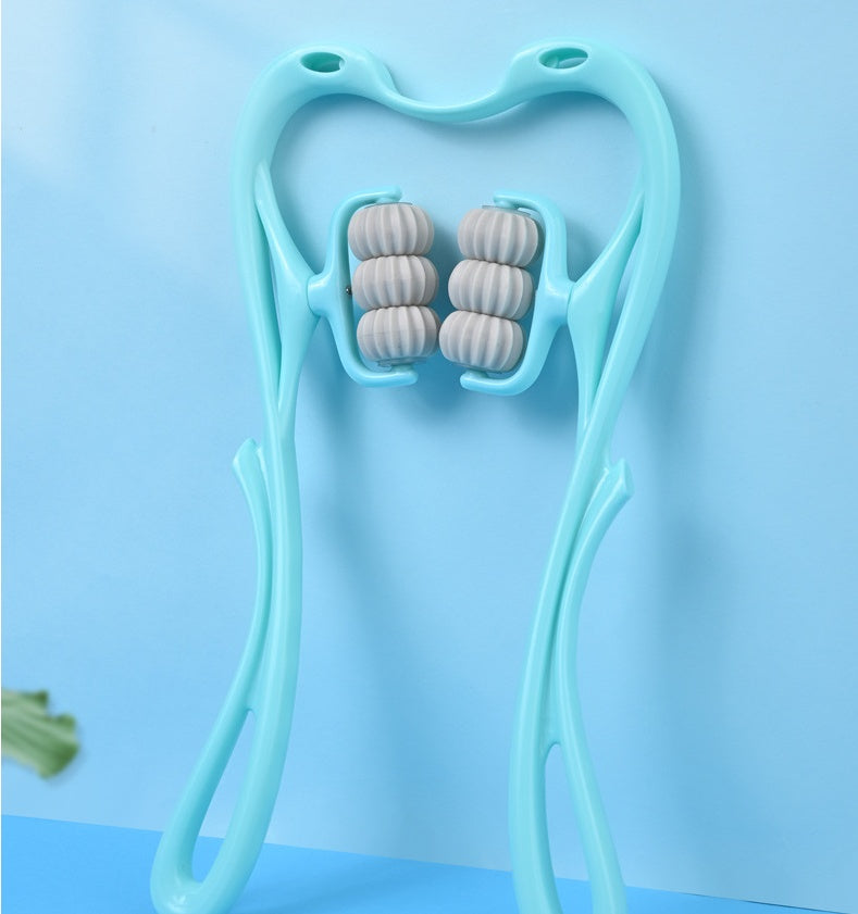 Multifunctional Manual Six-wheel Neck Massager Massage Relieve Roller Massage Tool - NOMAN STORE LLC