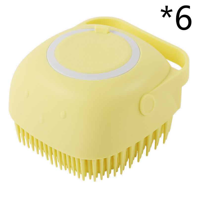 Silicone Dog Bath Massage Gloves Brush Pet Cat Bathroom Cleaning Tool Comb Brush For Dog Can Pour Shampoo Dog Grooming Supplies - NOMAN STORE LLC