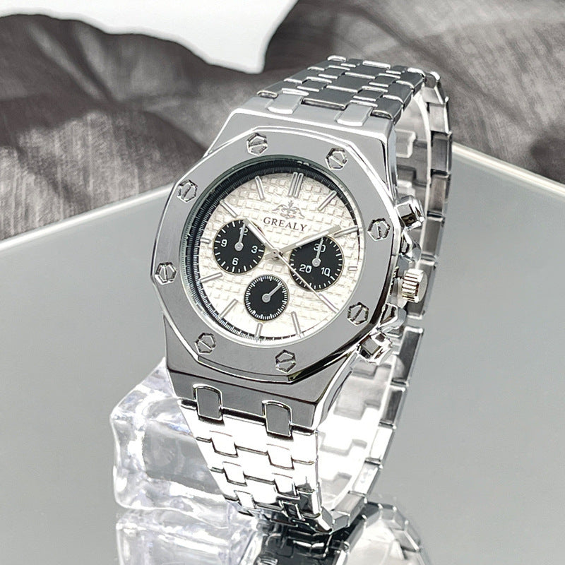 Fashion Men's And Women's Same Steel Belt Quartz With Calendar Waterproof Couple's Watch - NOMAN STORE LLC