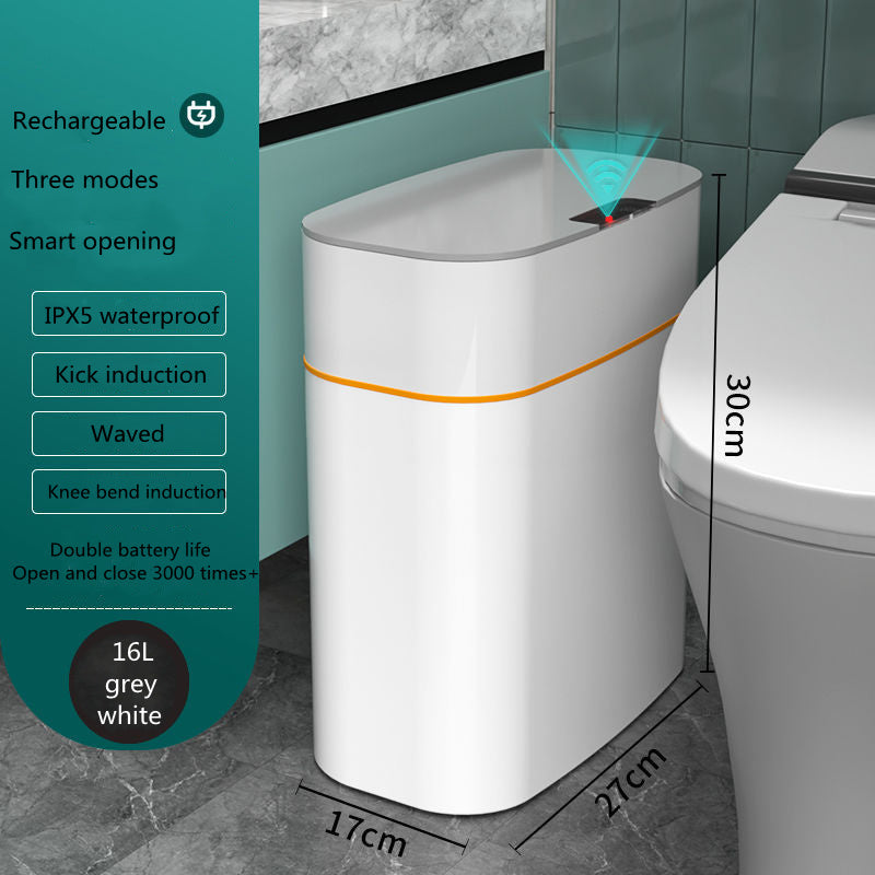 Smart Trash Can With Lid For Bedroom And Living Room Kitchen Storage Box Trash Can Induction Small Car Box Automatic Smart Dustbin Smart Trash Bin - NOMAN STORE LLC