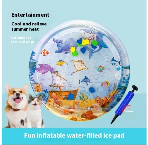 Summer Cooling Pet Water Bed Cushion Ice Pad Dog Sleeping Square Mat For Puppy Dogs Cats Pet Kennel Cool Cold - NOMAN STORE LLC