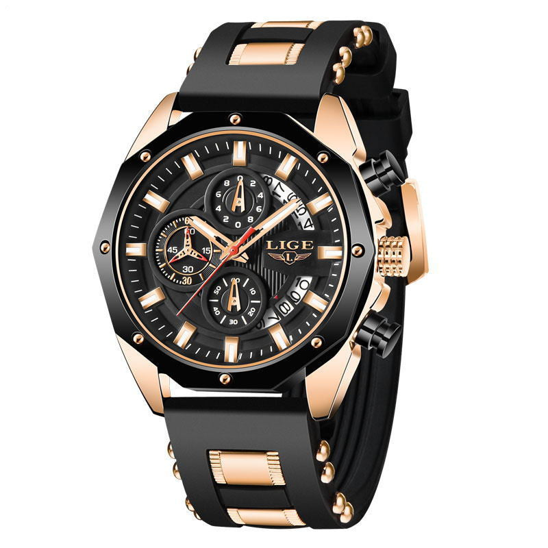 Fashion Mens Watches Top Brand Luxury Silicone Sport Watch Men Quartz Date Clock Waterproof Wristwatch Chronograph - NOMAN STORE LLC