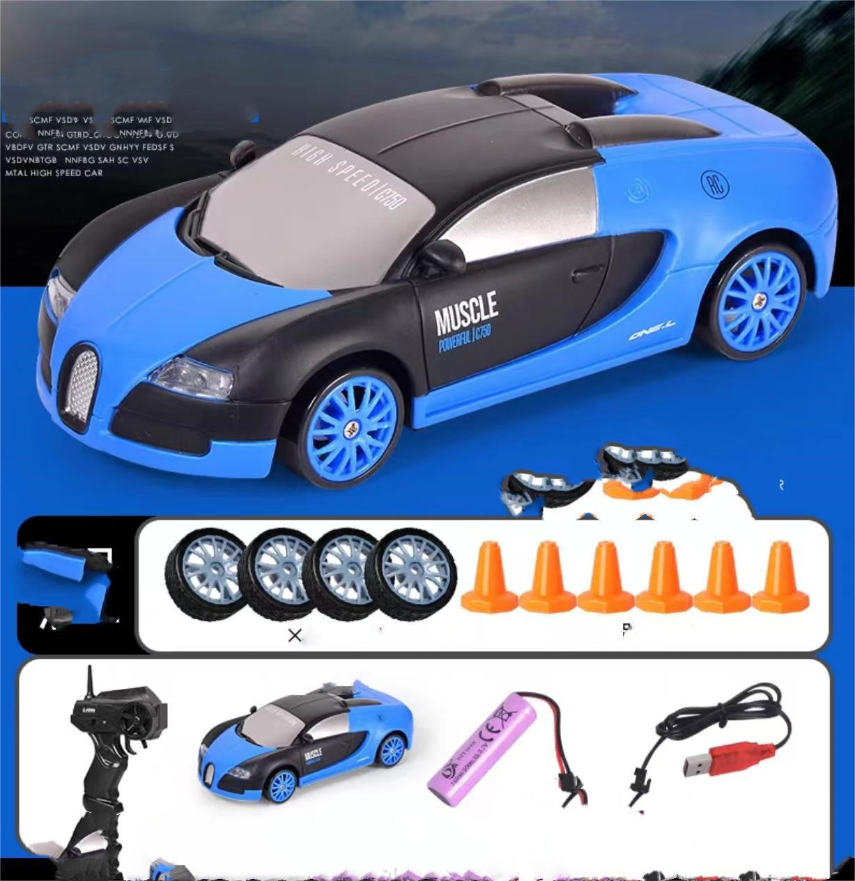 Car 4WD RC Drift Car Toy Remote Control GTR Model AE86 Vehicle Car RC Racing Car Toy For Children Christmas Gifts - NOMAN STORE LLC