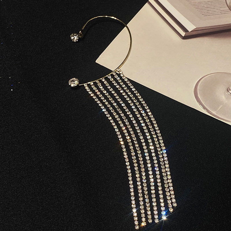 Fashionable And Simple Long Tassel Earrings - NOMAN STORE LLC