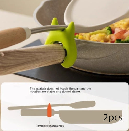 Multifunctional Spatula Holder Silicone Anti-overflow Spoon Holder Cooking Pot Anti-scalding Clip Kitchen Gadgets - NOMAN STORE LLC