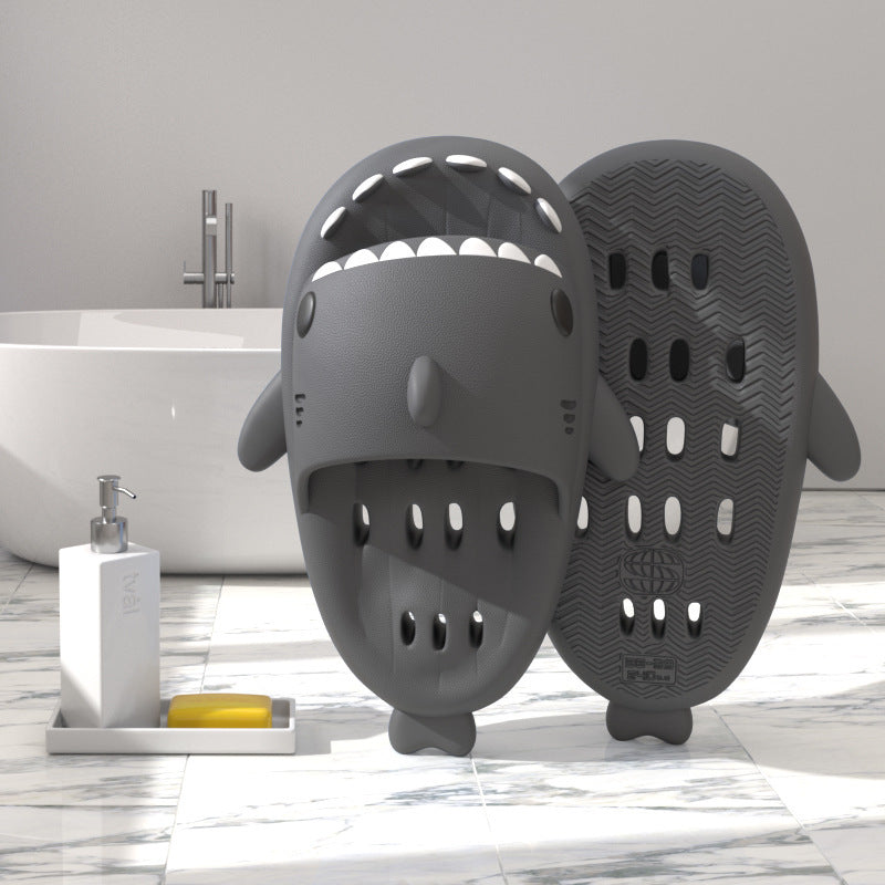Shark Slippers With Drain Holes Shower Shoes For Women Quick Drying Eva Pool Shark Slides Beach Sandals With Drain Holes - NOMAN STORE LLC