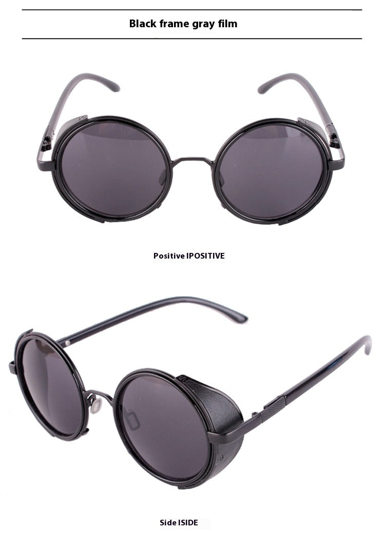 Round Retro Sunglasses Fashion UV Protection Sunglasses - NOMAN STORE LLC