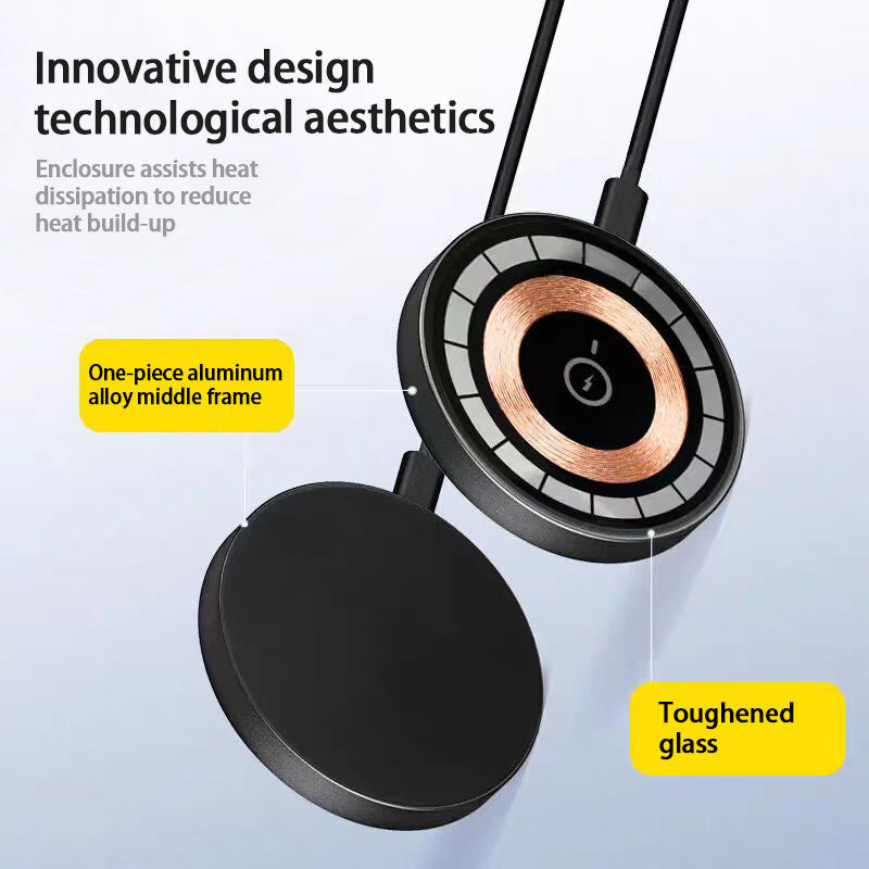 The Qi Wireless Charger 15w Magnetic Wireless Fast Charging Is Suitable For 12, 13, 14, 15 And 16 Mobile Phone Models - NOMAN STORE LLC