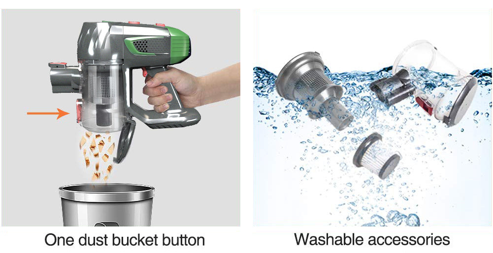 Handheld Wireless Vaccum Cleaner With Foldable Tube - NOMAN STORE LLC
