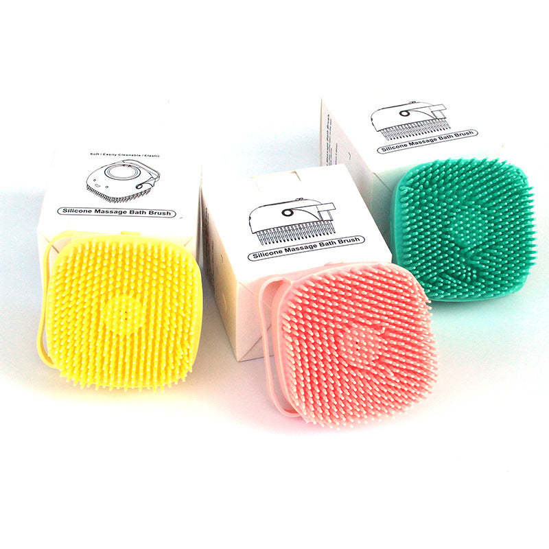 Silicone Dog Bath Massage Gloves Brush Pet Cat Bathroom Cleaning Tool Comb Brush For Dog Can Pour Shampoo Dog Grooming Supplies - NOMAN STORE LLC