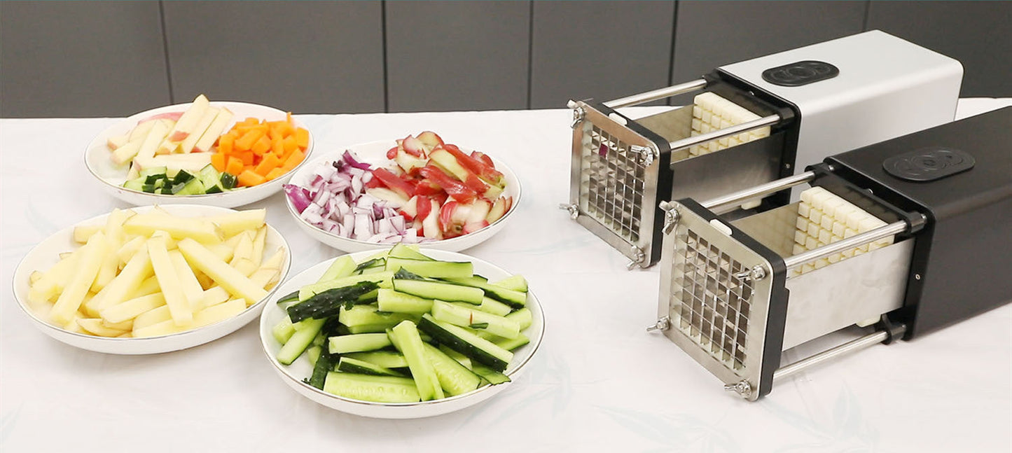Kitchen Gadget Electric French Fry Cutter With Blades Stainless Steel Vegetable Potato Carrot For Commercial Household - NOMAN STORE LLC