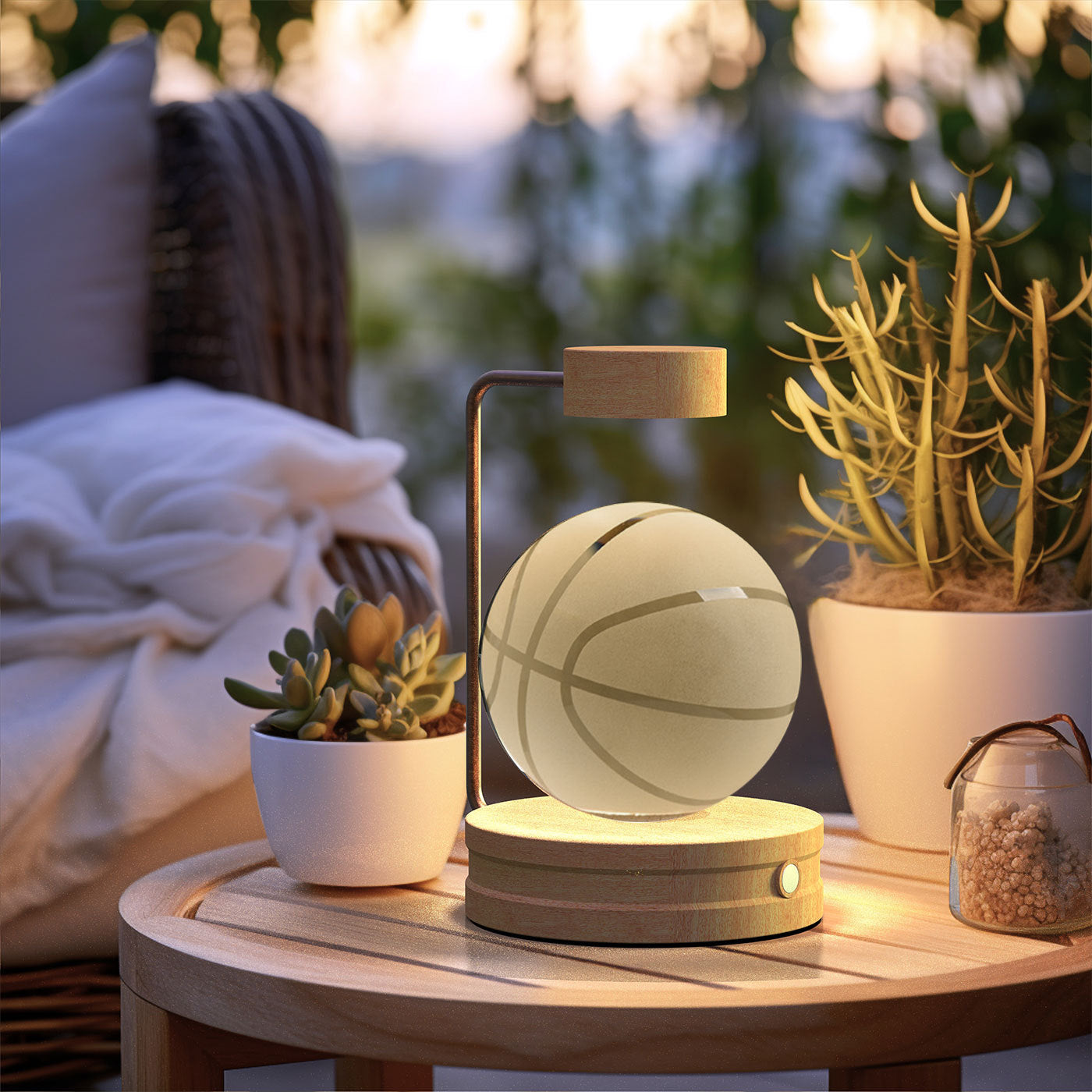 Crystal Ball Cosmic Dinosaur Indoor Night Light USB Power Warm Bedside Light Birthday Gift Night Lamp - NOMAN STORE LLC