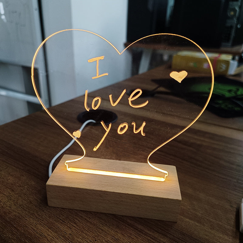 Creative Note Board Creative Led Night Light USB Message Board Holiday Light With Pen Gift For Children Girlfriend Decoration Night Lamp - NOMAN STORE LLC
