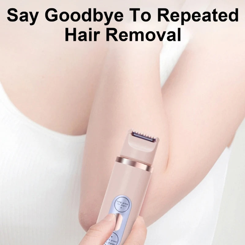 Dual-Head Electric Shaver Painless Women's Epilator Bikini Hair Removal Device Automatic Hair Trimmer Underarm Facial Lips Leg - NOMAN STORE LLC