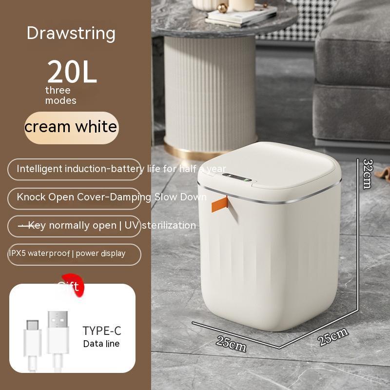 Smart Trash Can With Lid For Bedroom And Living Room Kitchen Storage Box Trash Can Induction Small Car Box Automatic Smart Dustbin Smart Trash Bin - NOMAN STORE LLC