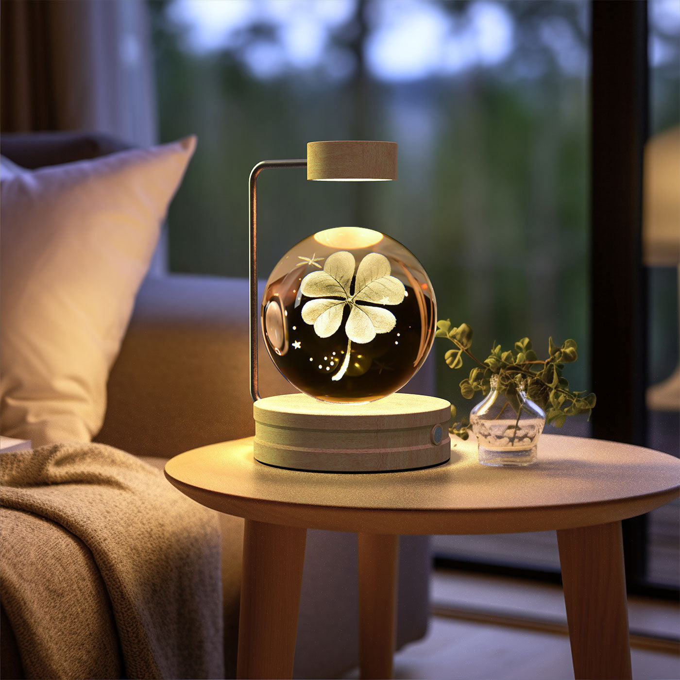 Crystal Ball Cosmic Dinosaur Indoor Night Light USB Power Warm Bedside Light Birthday Gift Night Lamp - NOMAN STORE LLC