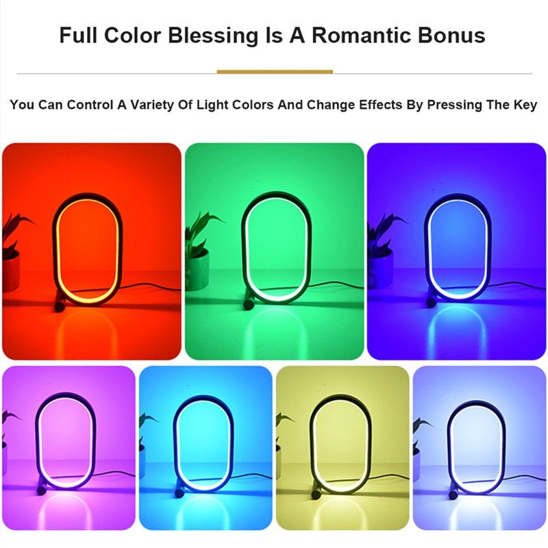 Usb Plug-In Lamp Oval Acrylic Lamp Touch Control Dimmable Modern Simple Creative Night Lamp Bedside Reading Lamp Desk Table Led - NOMAN STORE LLC